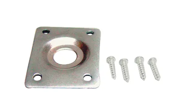 Dr Parts LP Style Square Jack Plate Chrome 36.5 x 28.5mm