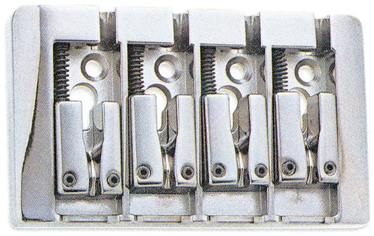 Eagle GPK837 4-String Bass Bridge/Tailpiece Contemporary Pocket Style Chrome