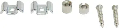 Dr Parts Chrome String Guide/Retainer Set with Posts and Screws