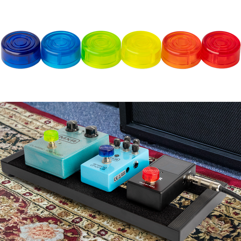 AMS STOMPit Pedal Toppers Pack of 6 Colorful Effects Foot Switch Caps — view 2