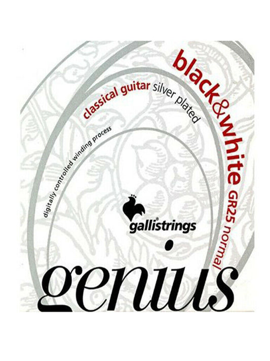 Galli Genius Black & White Nylon Guitar Strings Normal Tension