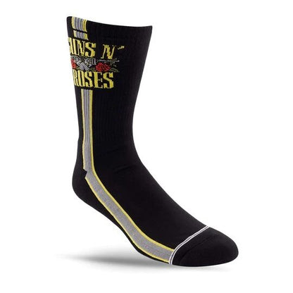 Perris Licensed Guns N' Roses "Side Stripe" Large Crew Socks Black (1 Pair) — view 2