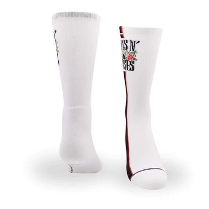 Perris Licensed Guns N' Roses "Side Stripe" Large Crew Socks - White (1-Pair) — view 3