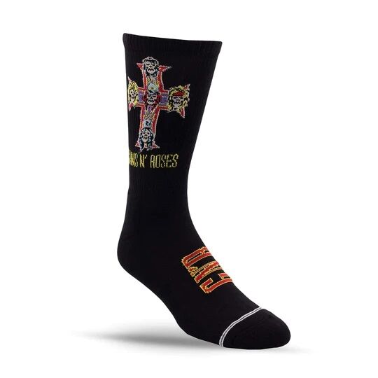 Perris Licensed GNR "Appetite For Destruction" Large Crew Socks - Black (1-Pair) — view 2