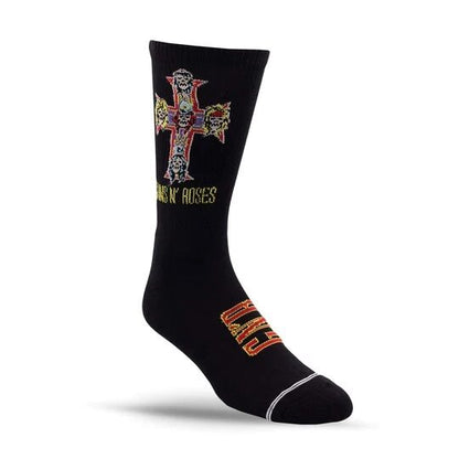 Perris Licensed GNR "Appetite For Destruction" Large Crew Socks - Black (1-Pair) — view 2