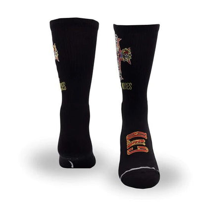 Perris Licensed GNR "Appetite For Destruction" Large Crew Socks - Black (1-Pair) — view 3