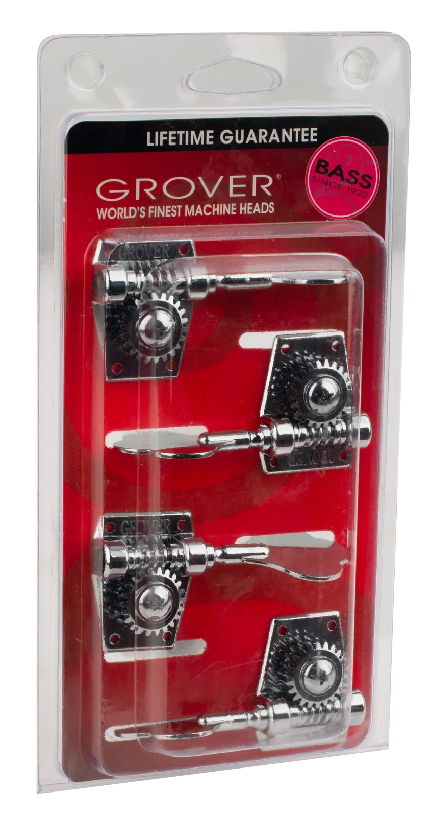 Grover 4-in-Line Chrome Bass Machine Heads — view 3