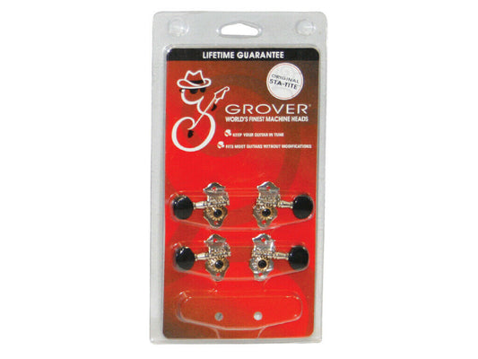 Grover Chrome Geared Ukulele Machine Head Set