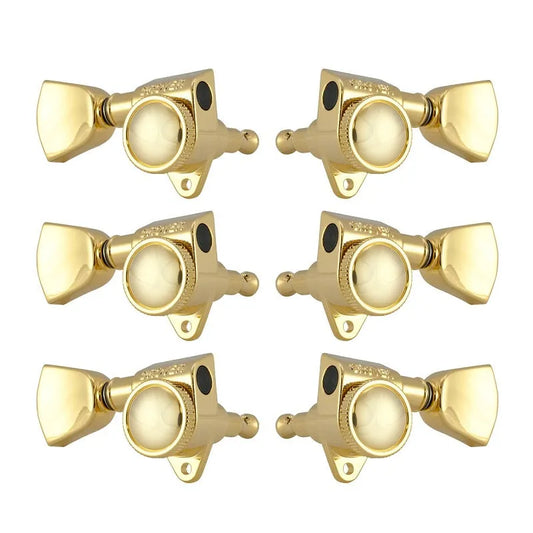 Grover Electric Locking Machine Heads 3-a-Side Gold Plated AMS Roto-Grip 18:1 Gear Ratio