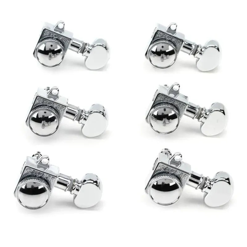Grover Roto Grip Locking Machine Heads 6-in-Line Chrome Plated