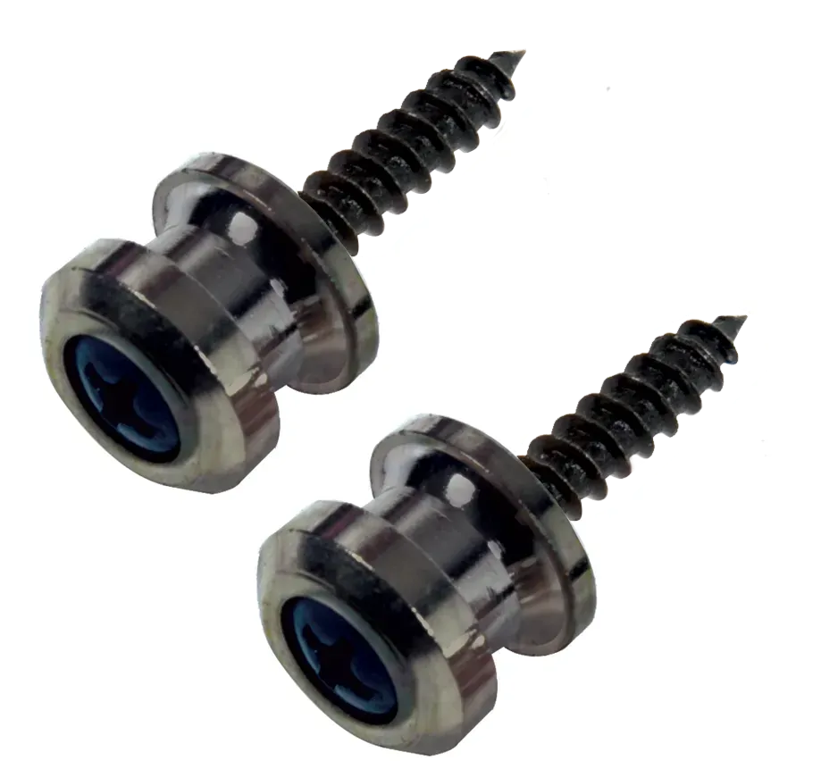 Grover Strap Lock End Pins Black Pair