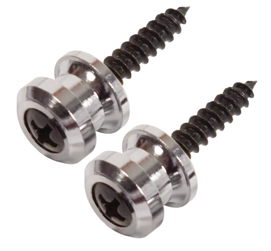 Grover Chrome Strap Lock End Pins - Pair