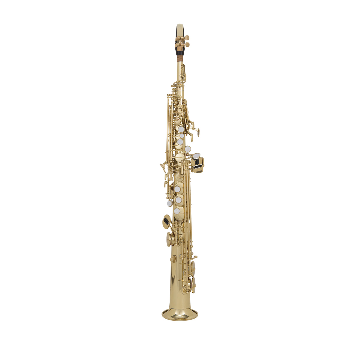 Grassi GRSS210 Bb Soprano Saxophone with Gold Lacquer Finish and Accessories — view 2