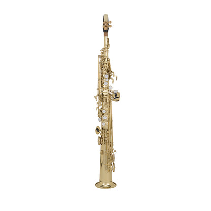 Grassi GRSS210 Bb Soprano Saxophone with Gold Lacquer Finish and Accessories — view 2
