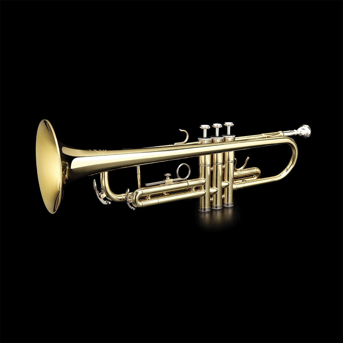 Grassi Bb Trumpet Gold Lacquer Master Series Student Pack with Case, Oil, Lyre [GRTR20SK]