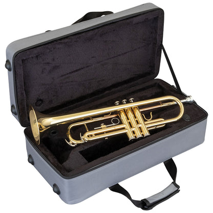 Grassi Bb Trumpet Gold Lacquer Master Series Student Pack with Case, Oil, Lyre [GRTR20SK] — view 2