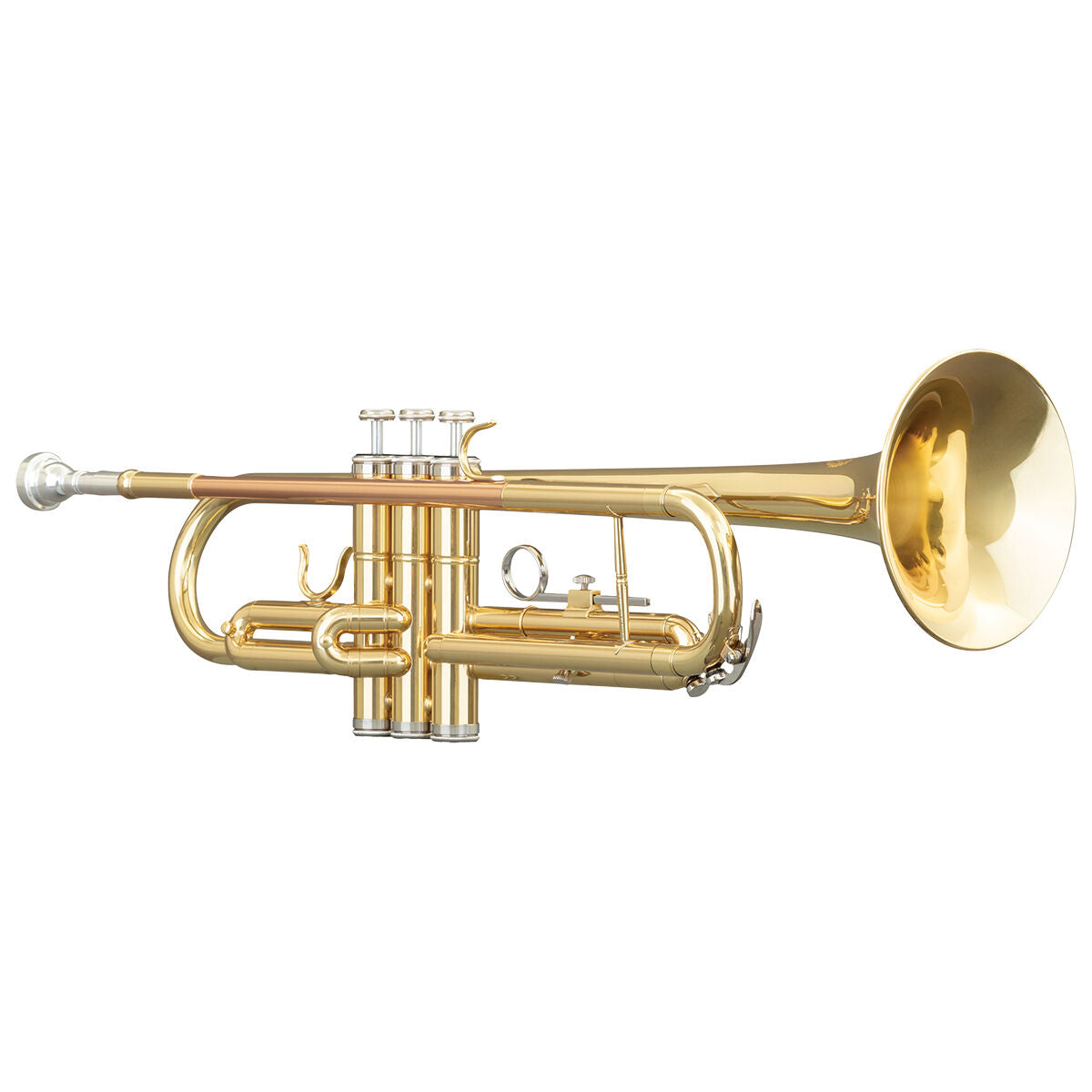 Grassi Bb Trumpet Gold Lacquer Master Series Student Pack with Case, Oil, Lyre [GRTR20SK] — view 4