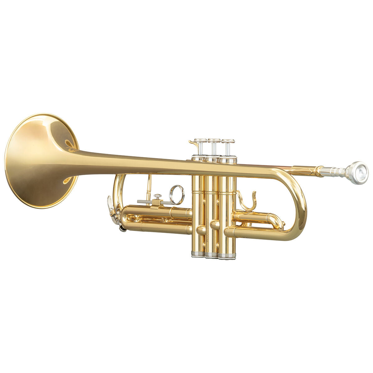 Grassi Bb Trumpet Gold Lacquer Master Series Student Pack with Case, Oil, Lyre [GRTR20SK] — view 5