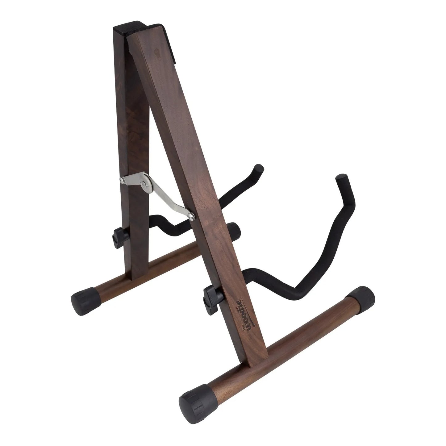 Fretz Woodie 5 Wooden Folding A-Frame Guitar Stand - Walnut — view 2