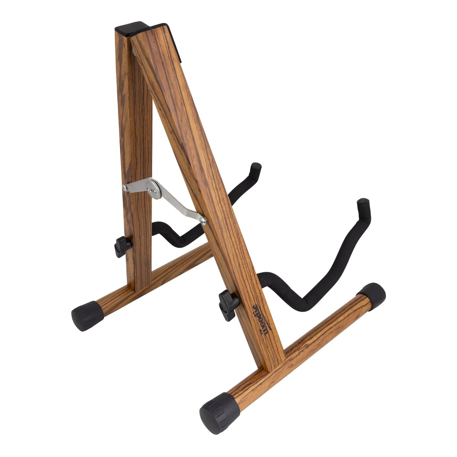 Fretz Woodie 5 Wooden Folding A-Frame Guitar Stand - Zebrawood — view 2