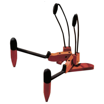 Fretz Woodie 1 Folding Acoustic Guitar Stand - Wine Red Stain — view 2