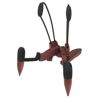 Fretz 'Woodie 2' Wooden Folding Electric Guitar Stand (Red) — view 2