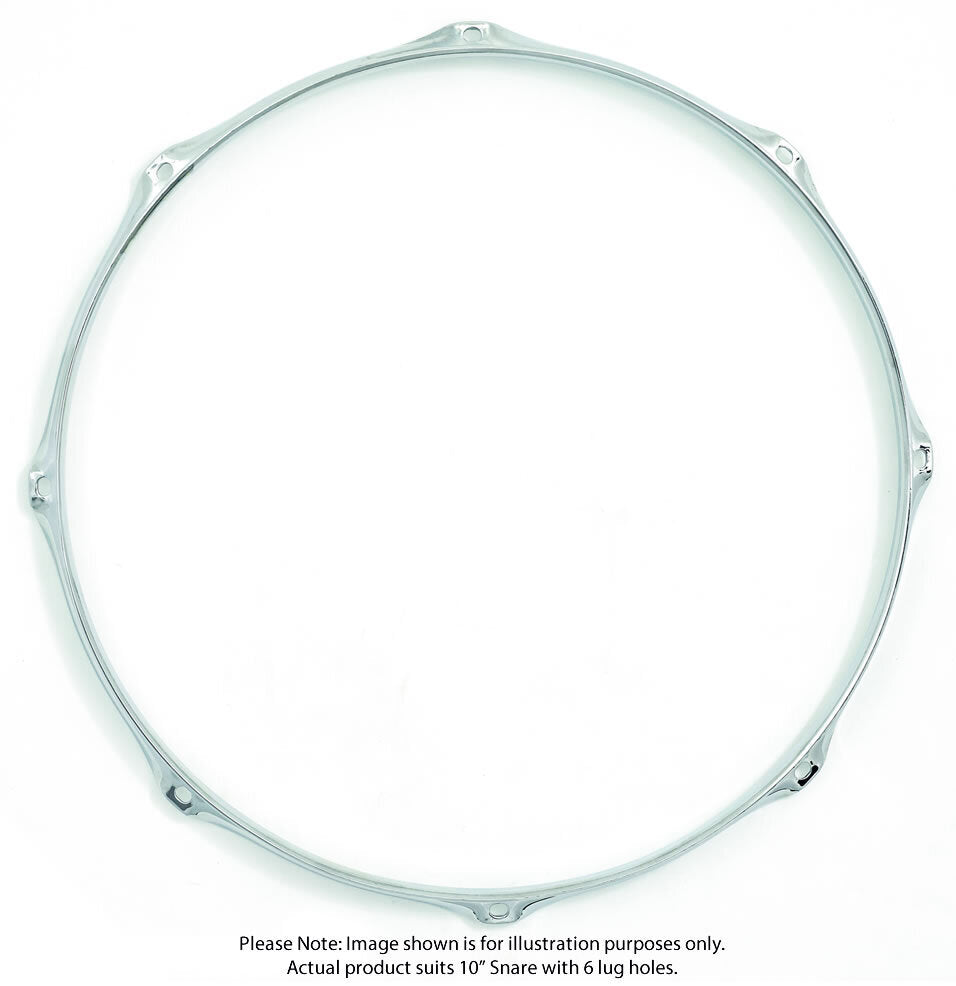 Gibraltar 10" 6 Lug Steel Power Snare Side Hoop 2.3mm Chrome