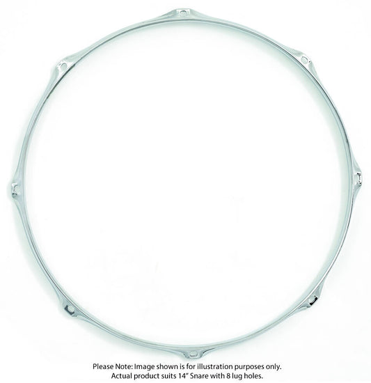 Gibraltar 14" 8 Lug Steel Power Snare Side Hoop 2.3mm Heavy-Duty Chrome