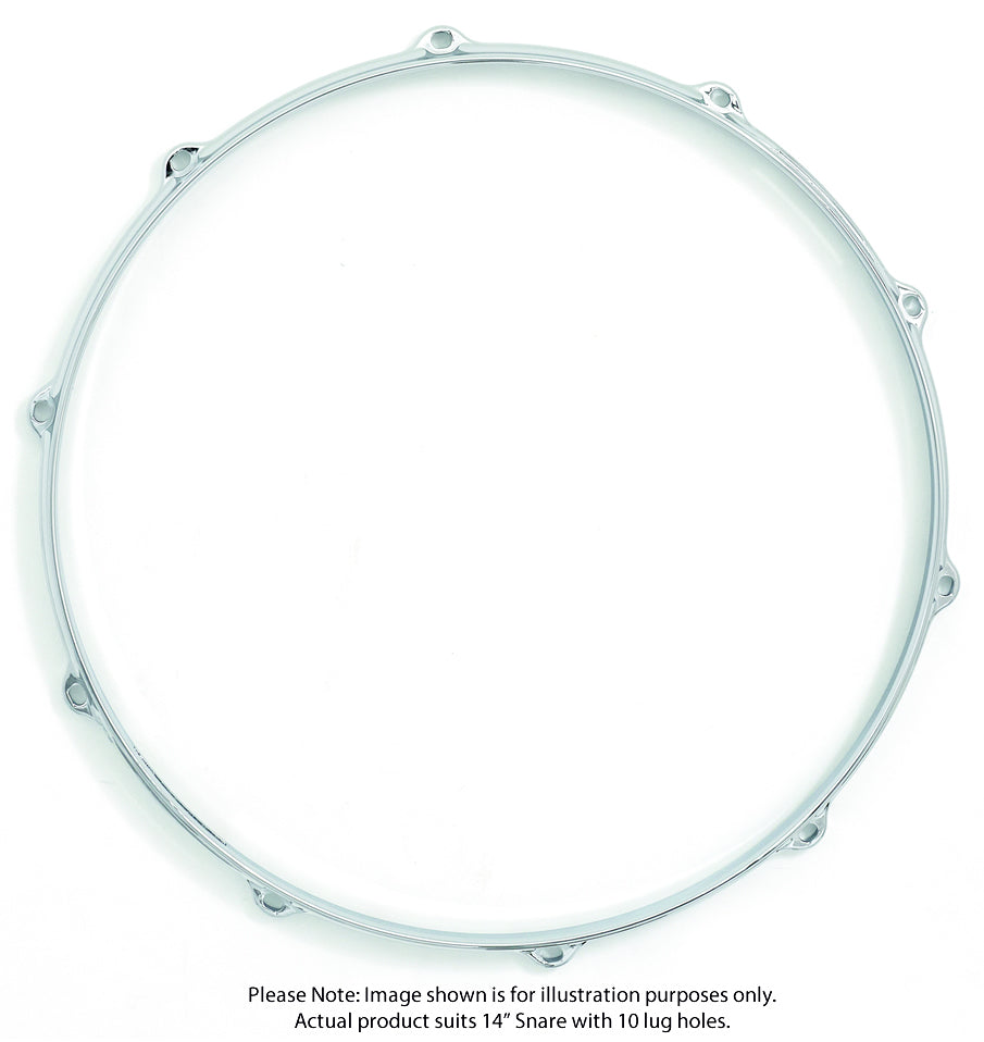 Gibraltar 14" Die Cast Hoops for Snare Batter Side, Reinforced Tension Points, Polished Chrome Finish
