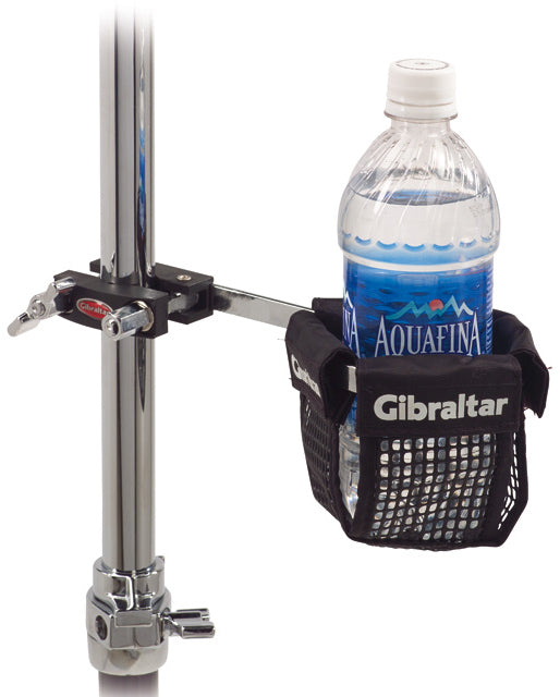 Gibraltar Deluxe Soft Drink Holder with Mount - High-Test Material, Upgraded Stand, Oversized Wing Nut, Embroidered Logo