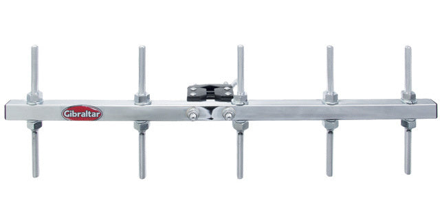 Gibraltar 5-Post Accessory Mount Clamp for 9.5mm Knurled Posts, 20" Long, Holds 10 Items (1 Pack)