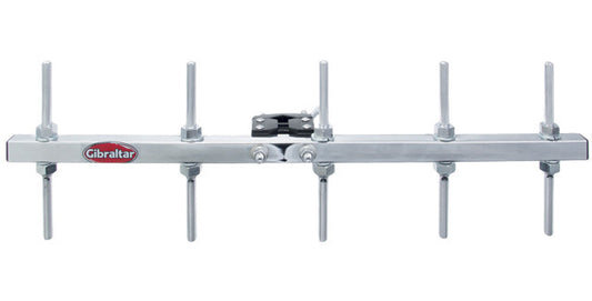 Gibraltar 5-Post Accessory Mount Clamp for 9.5mm Knurled Posts, 20" Long, Holds 10 Items (1 Pack)
