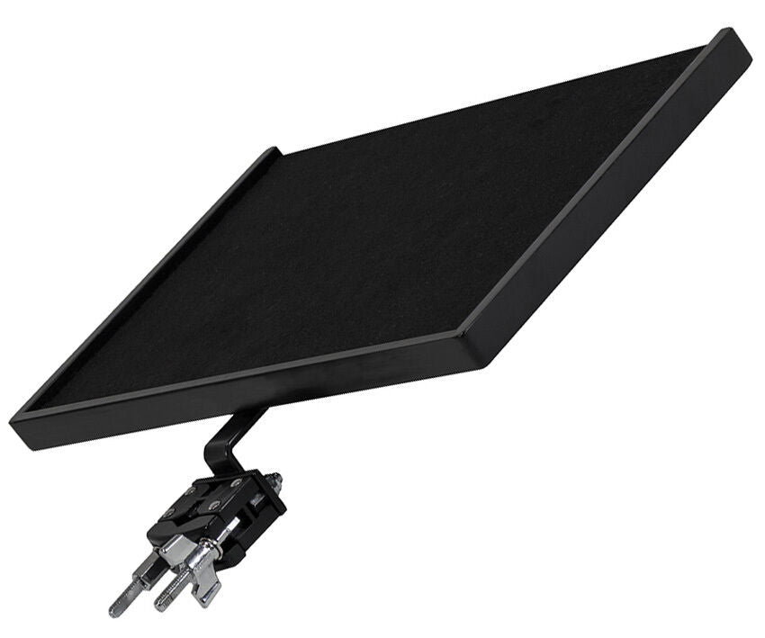 Gibraltar Sidekick Essentials Percussion Table with Mount, 16" x 10", Black Felt Lined, Clamp for Cymbal or Hi Hat Stand