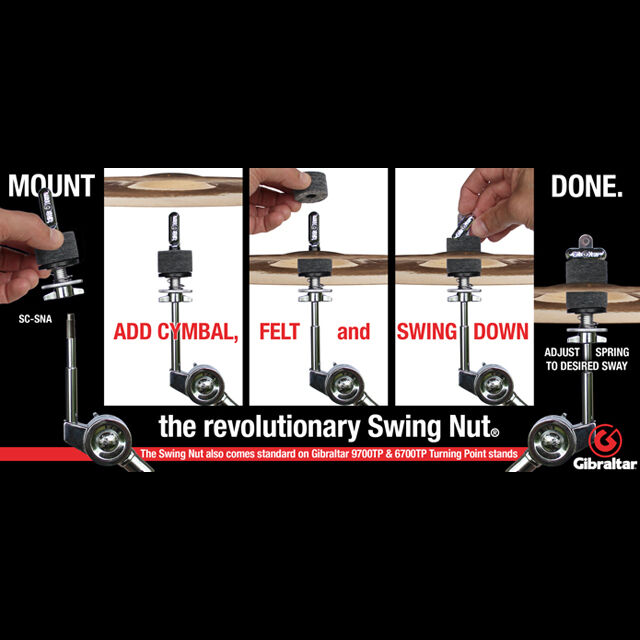Gibraltar Swing Nut Cymbal Mounting Adaptor - 8mm Tilter Compatible — view 3