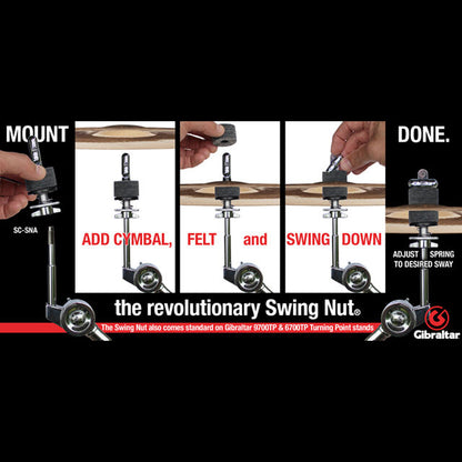 Gibraltar Swing Nut Cymbal Mounting Adaptor - 8mm Tilter Compatible — view 3
