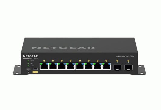 Netgear Av Line 8-Port Managedswitch Poe+(8) 220W, Sfp+ Avline(2), Life Wty