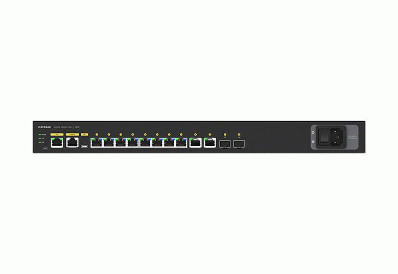 Netgear Av Line 10-Port Managed Switch, Poe+(8) 240W, Gbe(2), Sfp+(2), Life Wty — view 3