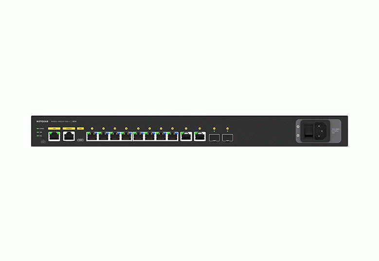 Netgear Av Line 10-Port Managed Switch, Utra90 Poe++(8) 720W, Gbe(2), Sfp+(2), Life Wty — view 3