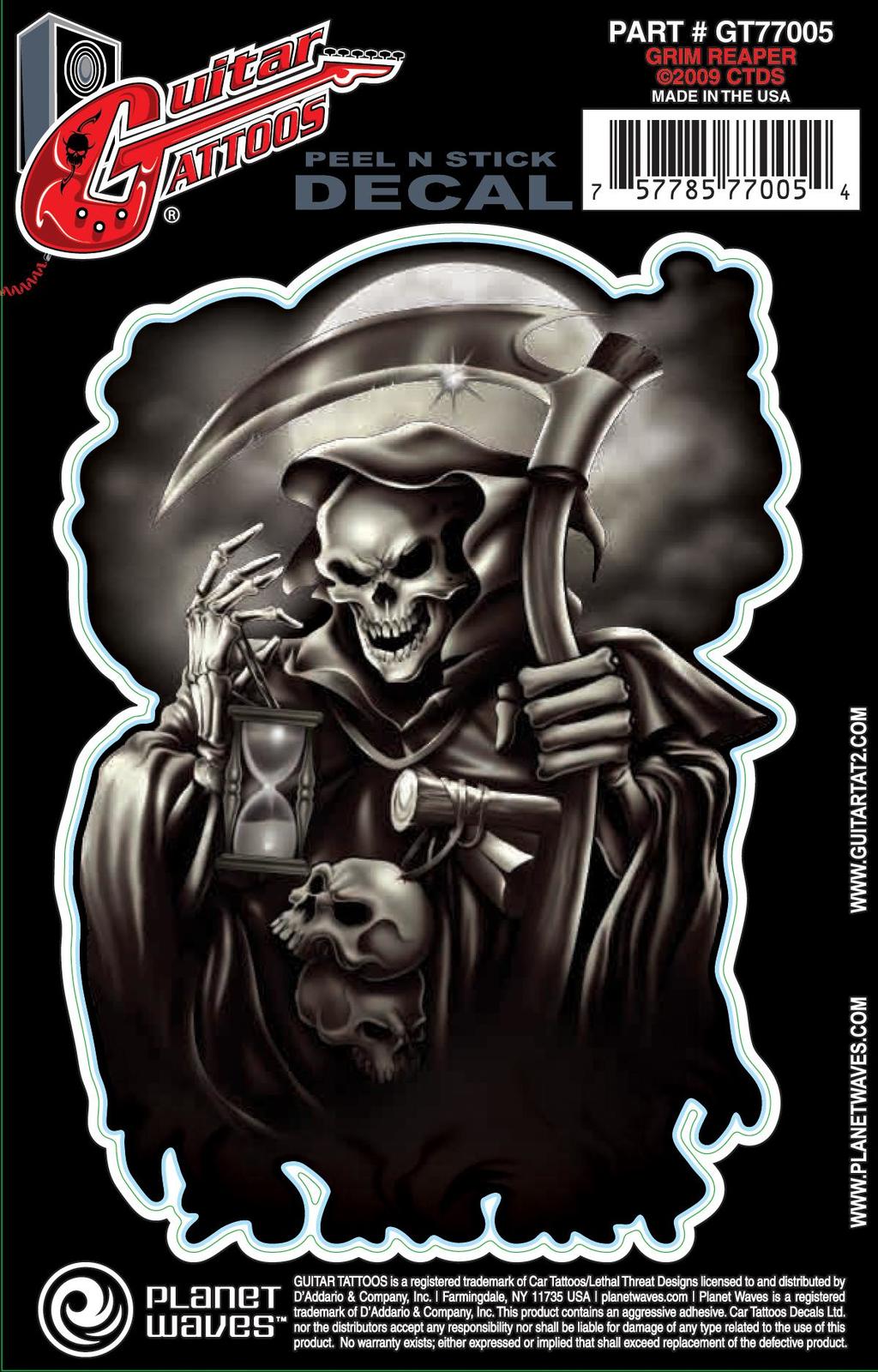 Planet Waves Guitar Tattoo, Grim Reaper