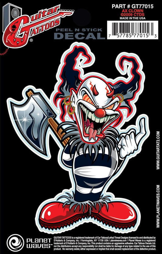 Planet Waves Guitar Tattoo, Ax Clown