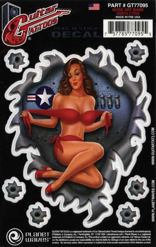 Planet Waves Guitar Tattoo, Nose Art Babe