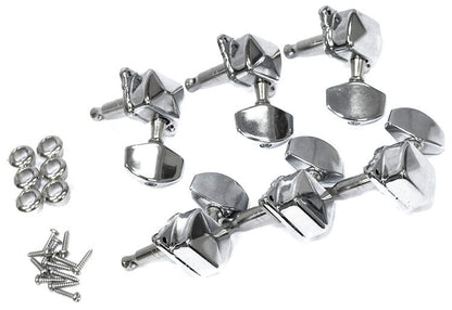 GT 3+3 Chrome Finish Covered Tuning Machines for Acoustic/Electric Guitar — view 2