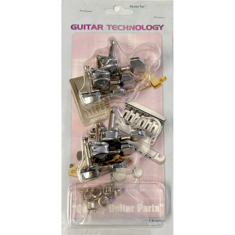 GT Left-Handed Chrome Finish 6-Inline Guitar Tuning Machines — view 3