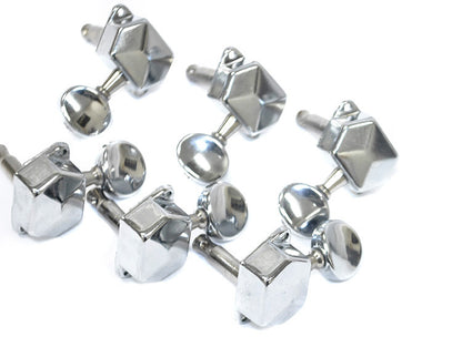 GT Electric Guitar Chrome Finish 6-Inline Covered Tuning Machines