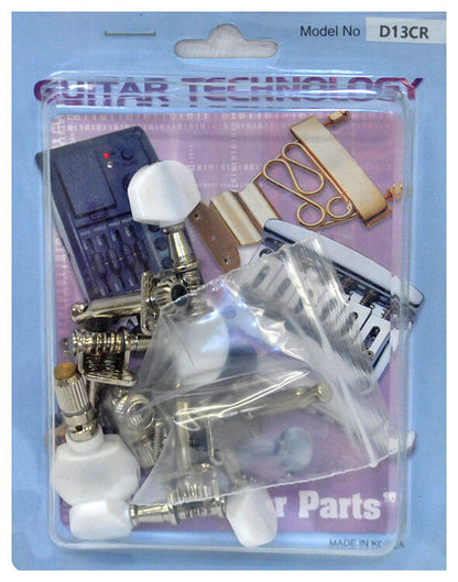GT 5-String Banjo Tuning Machines Nickel Finish with White Pearl Buttons — view 3
