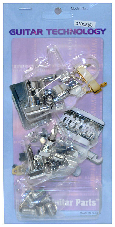 GT Electric Guitar Sealed Tuning Machines Chrome Finish 6-Inline — view 3