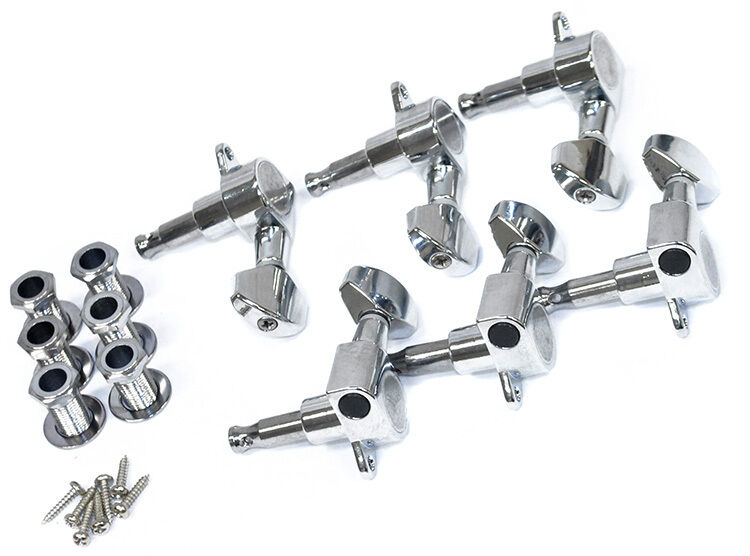 GT Electric Guitar Sealed Tuning Machines Chrome Finish 6-Inline — view 2