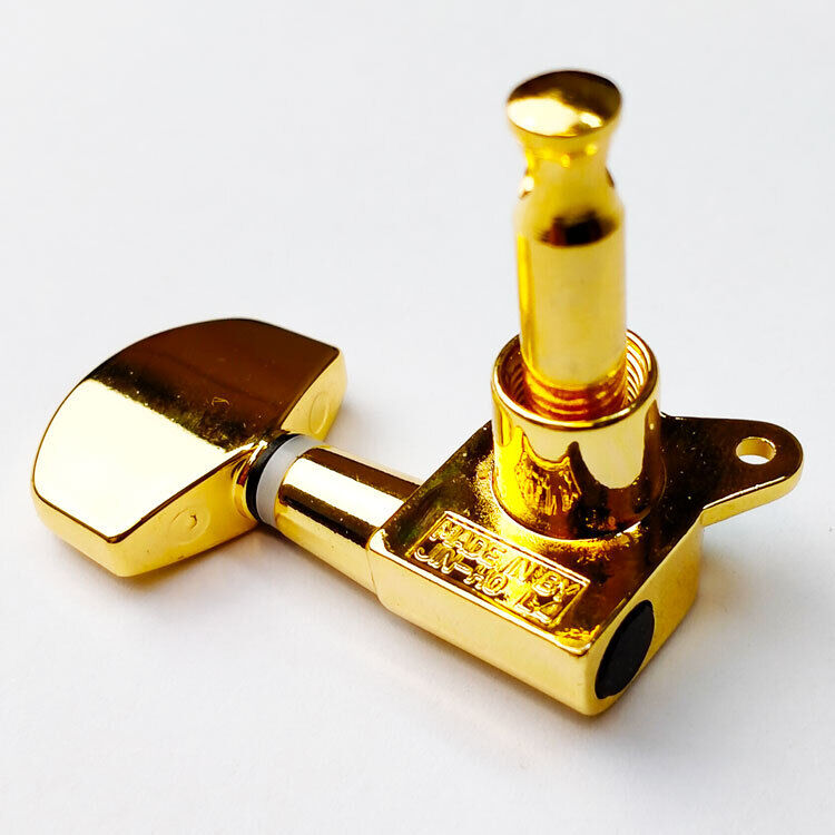 GT Acoustic/Electric Guitar Sealed Tuning Machines Gold Finish 3+3 with Traditional Buttons — view 3