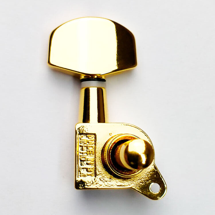 GT Acoustic/Electric Guitar Sealed Tuning Machines Gold Finish 3+3 with Traditional Buttons — view 4
