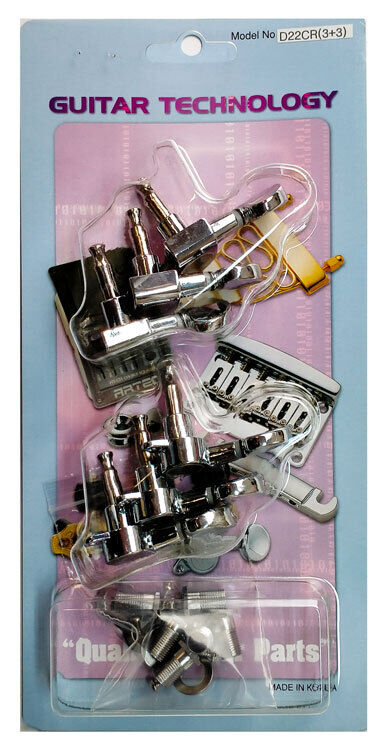 GT Acoustic/Electric Guitar 3+3 Sealed Tuning Machines Chrome Finish Kidney Bean Button — view 5